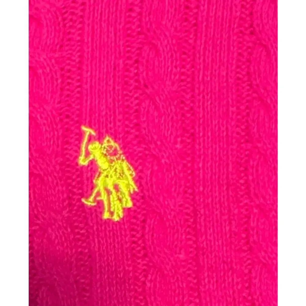 U.S. POLO ASSN. Girls 4 Cardigan Fisherman Cable Knit  Preppy School‎ Casual